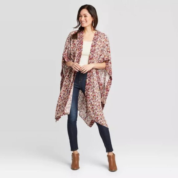 Knox Rose Other - Knox Rose Kimono Duster Size XS-Small Boho Floral Cottagecore  Boho
